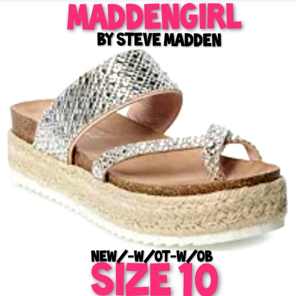 Madden Girl Caseo Platform Espadrille Sandal Size 10 Nwot